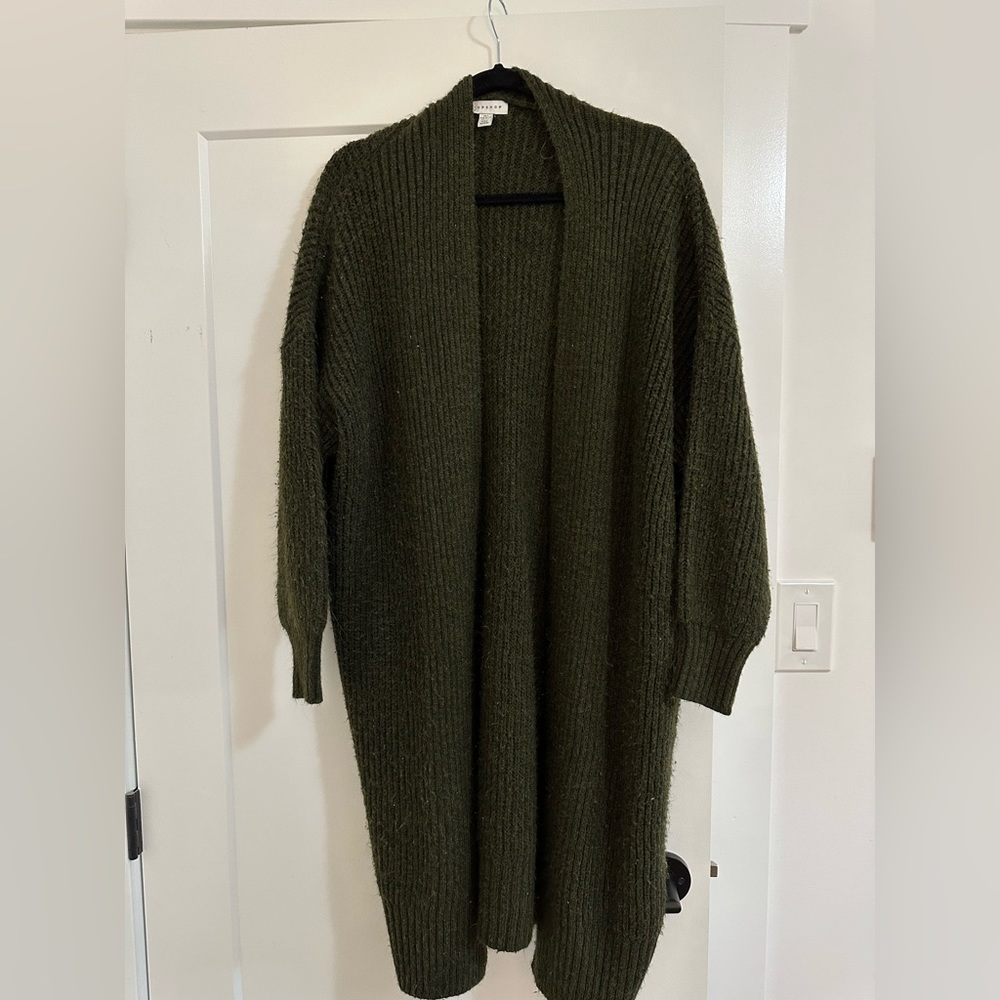 Topshop Green Cardigan